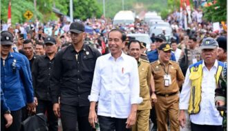 Penyambutan Presiden RI dalam rangka kunjungan kerja di Kabupaten Banggai Kepulauan